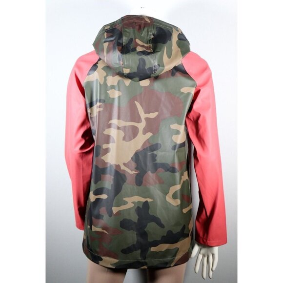 Herschel Supply Co. Women's Size Small Pink Green Classic Jacket Camo Rain Coat - Picture 7 of 8